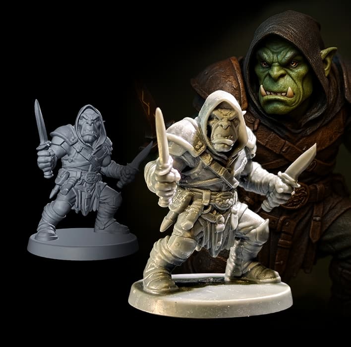 Orc HeroImage painted miniature photograph