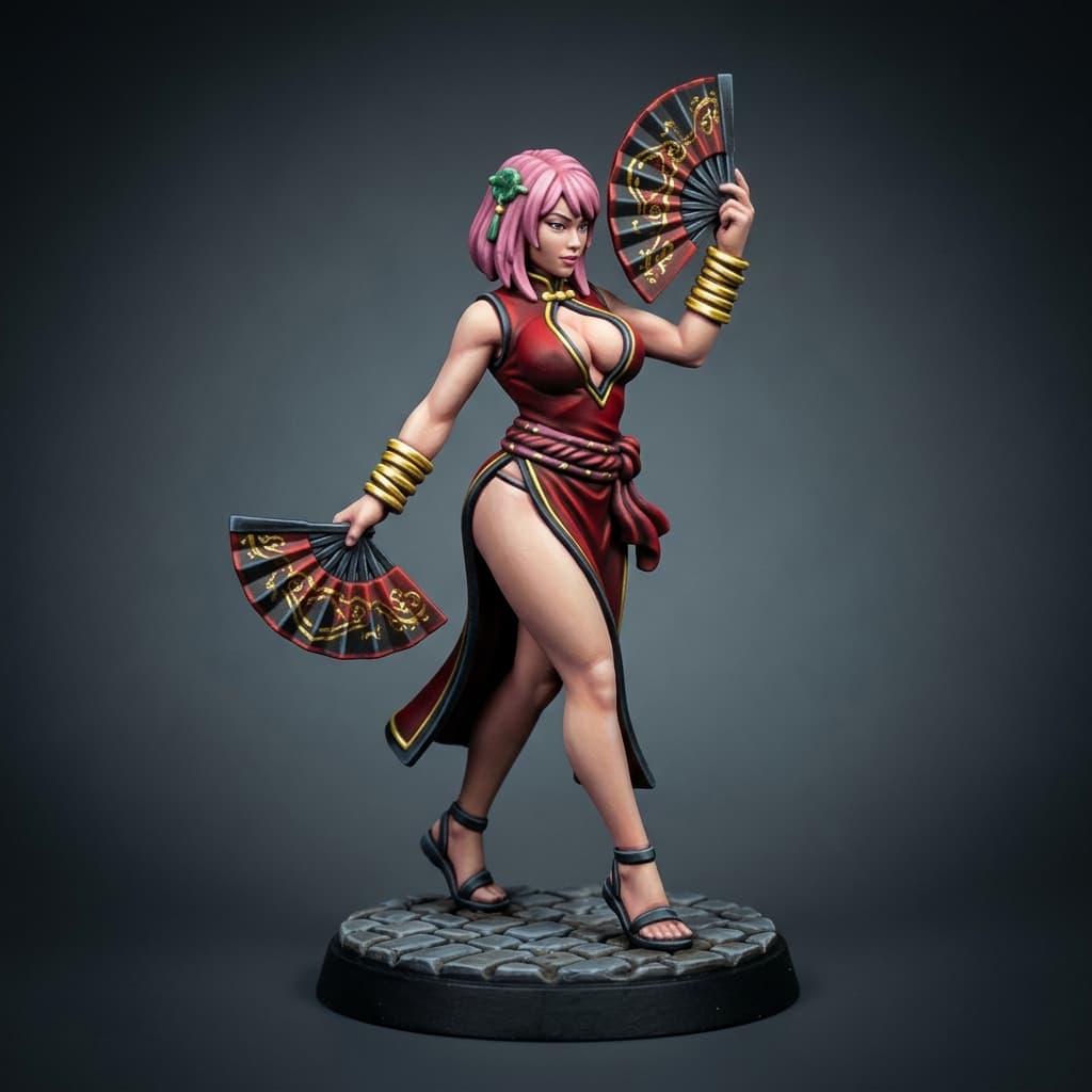 Human Dancer Cute Human Asian Fan Dancer