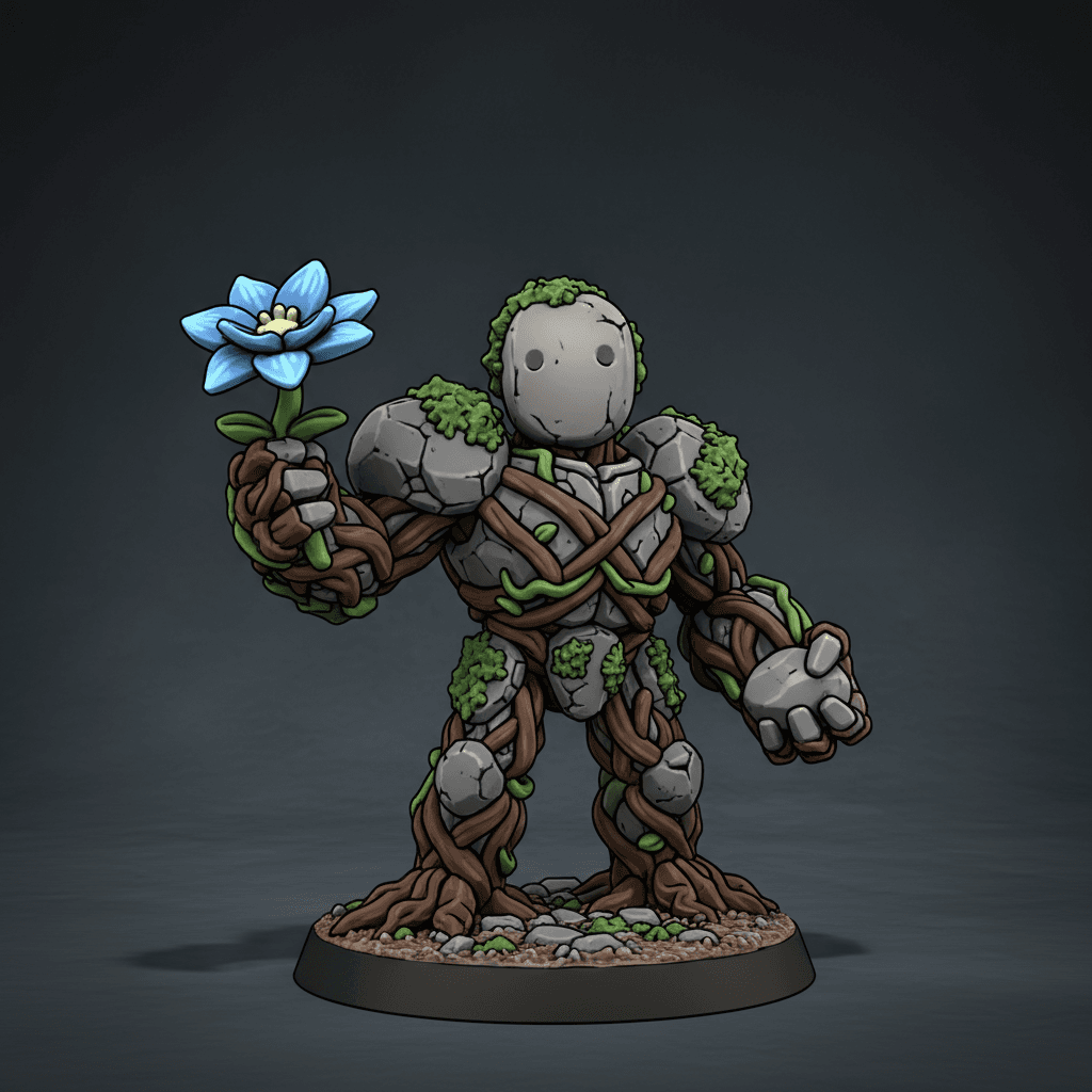 Golem Golem formed from stone, roots, and vines Druid