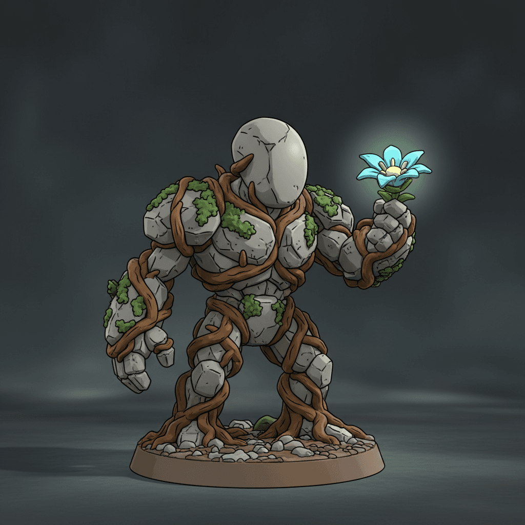 Golem Golem formed from stone, roots, and vines Druid