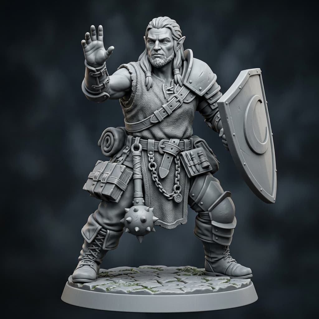 Stedd Grenebrum half elf cleric