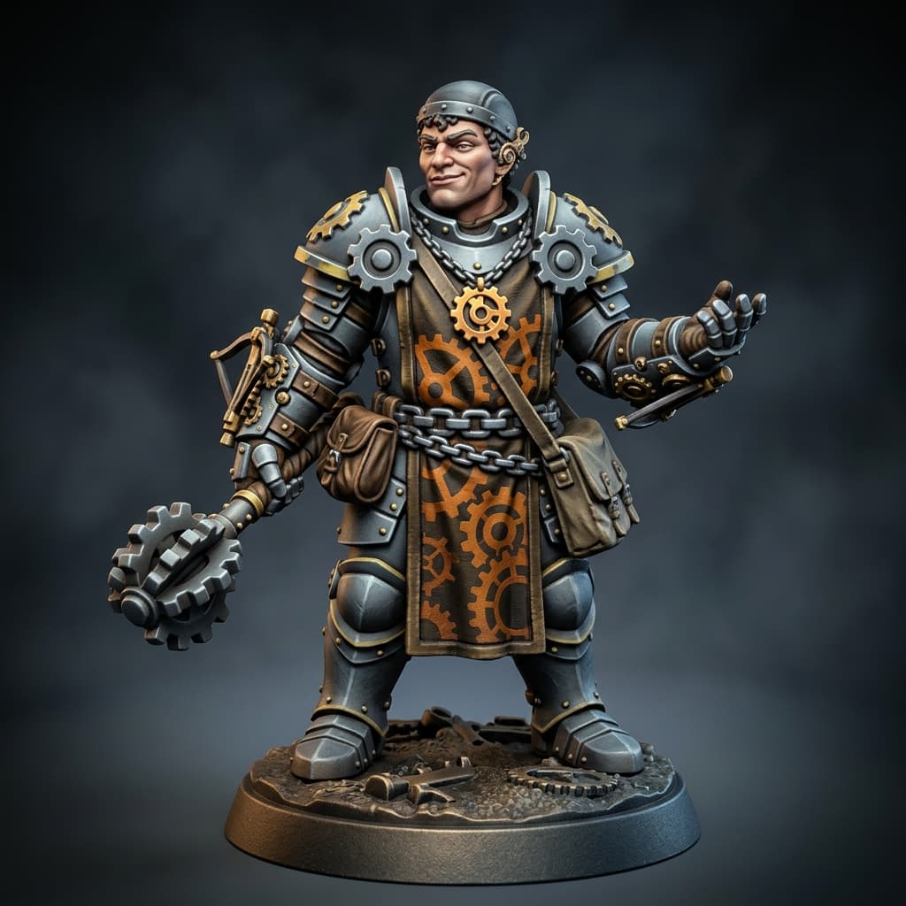 Friend Bram Gervaisius, Mechanist Human Fighter, Couatl Herald