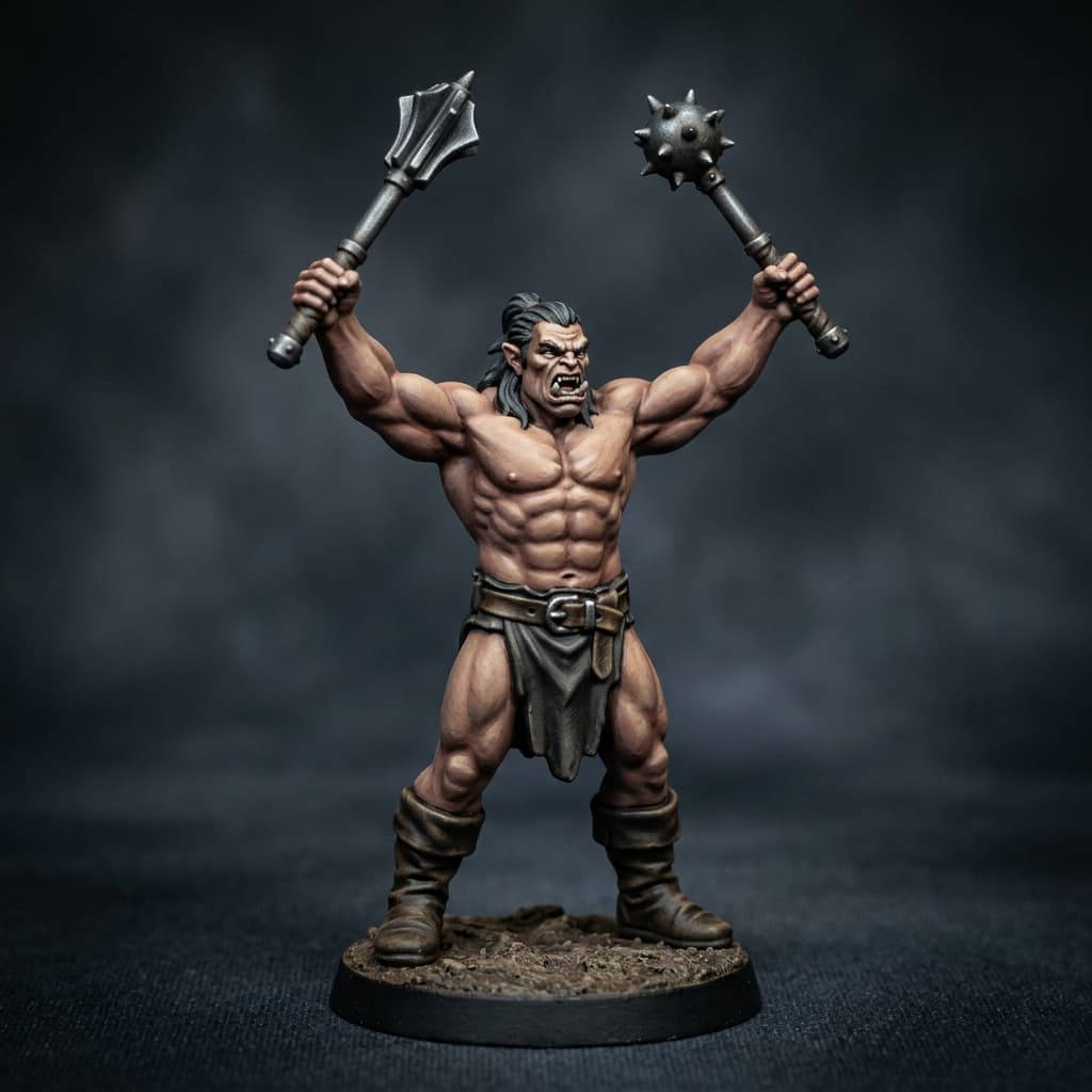 Orc barbarian Half orc Barbarian
