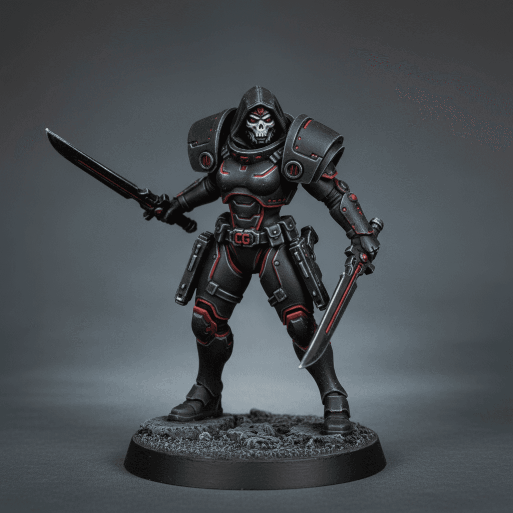 SciFi Warrior Crimson Ghost Human Warrior