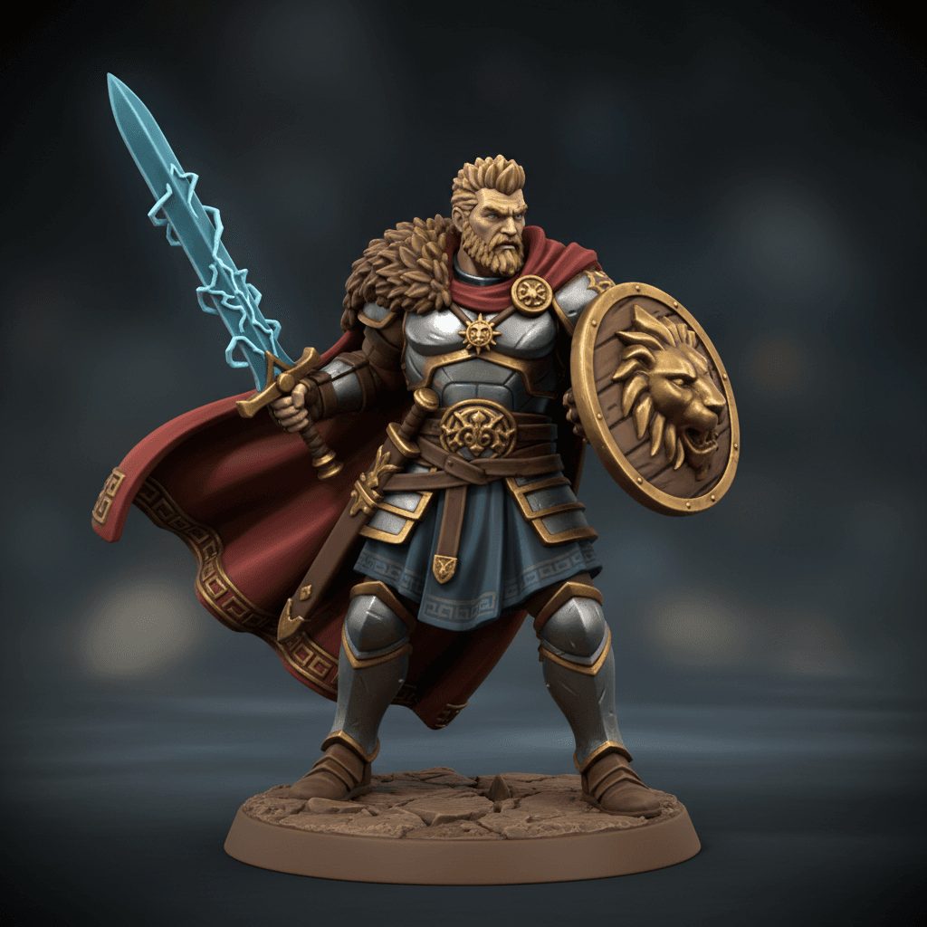 Alexander Solari Human(with medium length beard) spiked hair Paladin from Greece