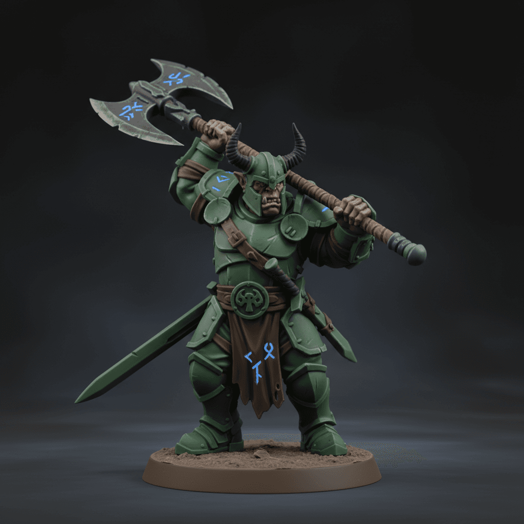 Groom fang Half Orc demi god Druid/fighter