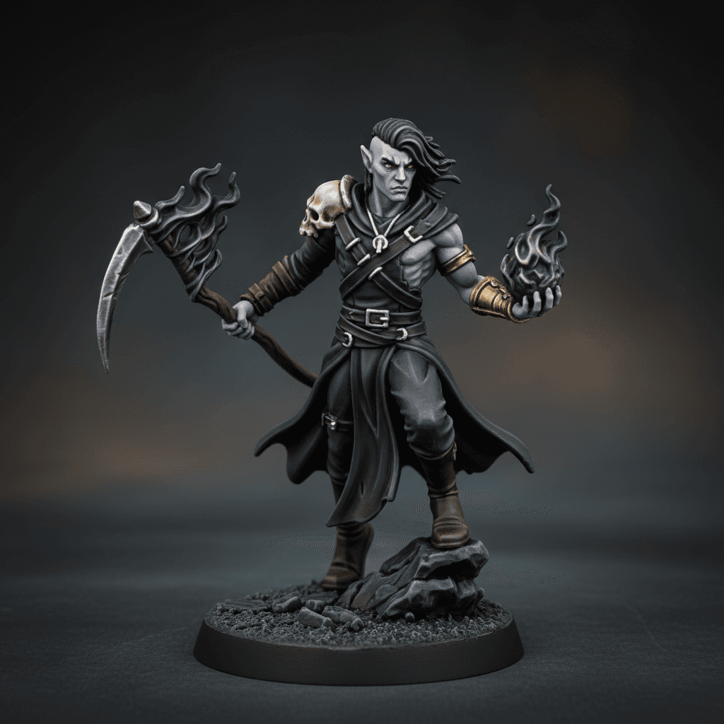 Mordecai Riggs Skinny grey drow Nightblade Necromancer
