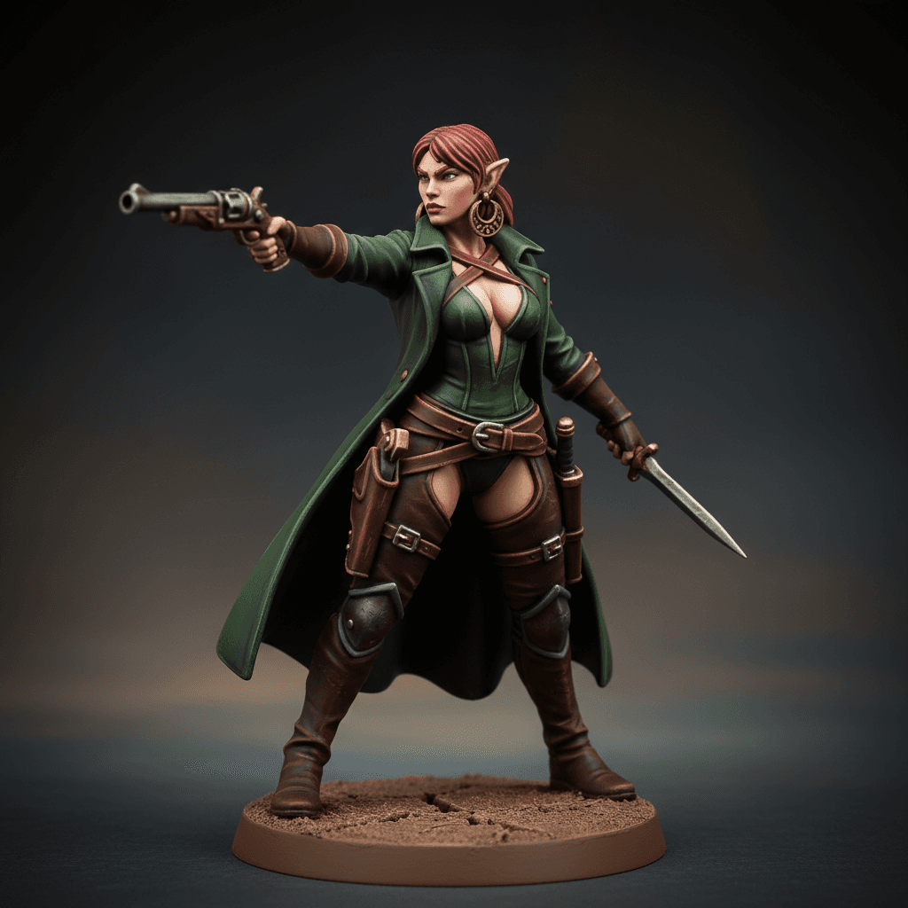 Zaira Vakarian Half Elf Gunslinger sexy