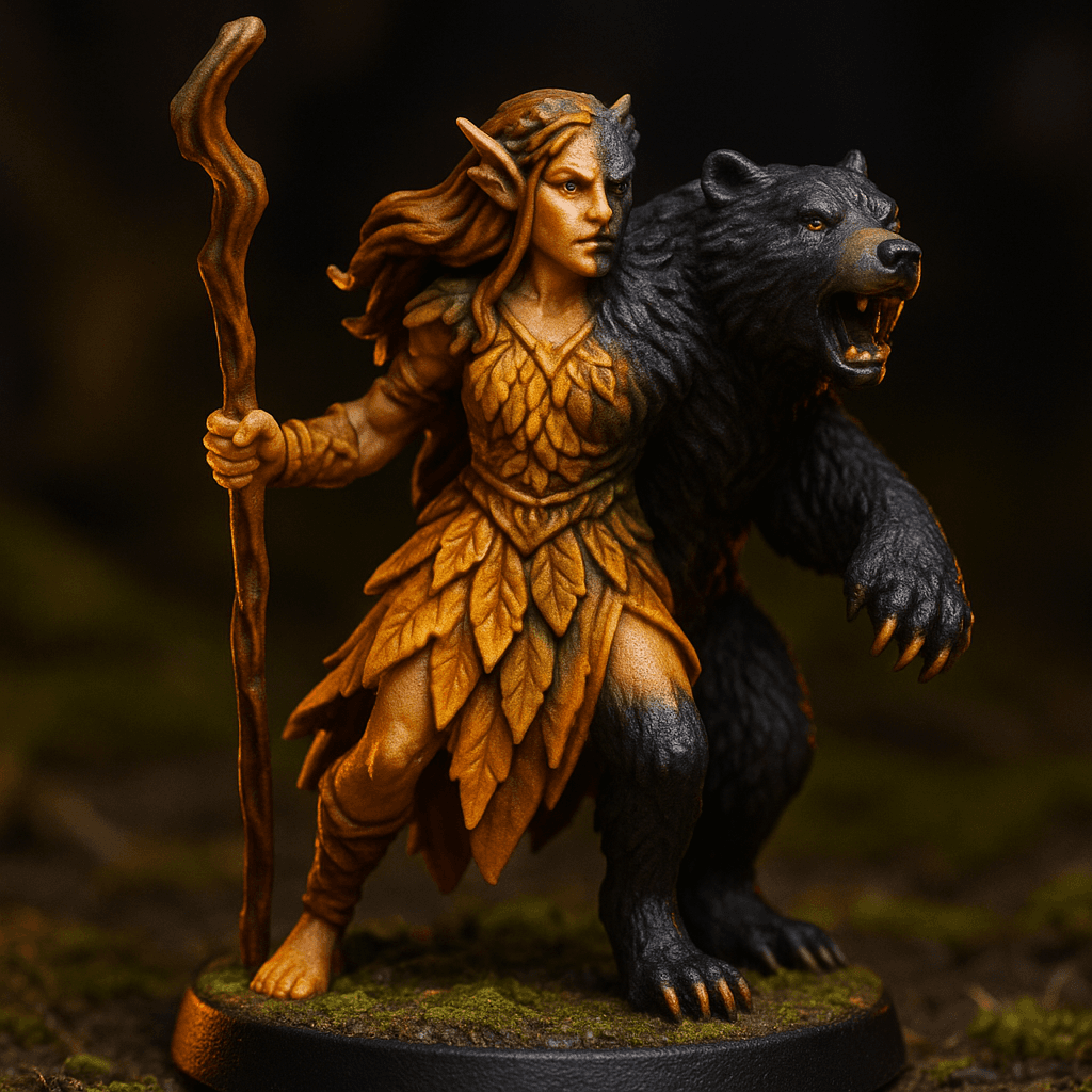 Shifting Druid female wood-elf Druid