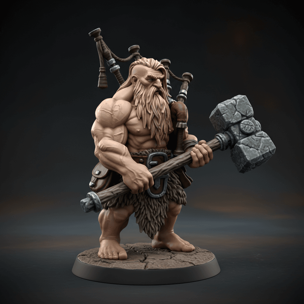 Draven Mountain Dwarf tall 6' Batman path of the Giant/bard