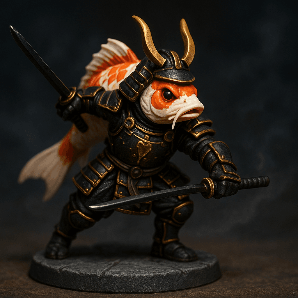Mr bubbles Koi fish Samurai