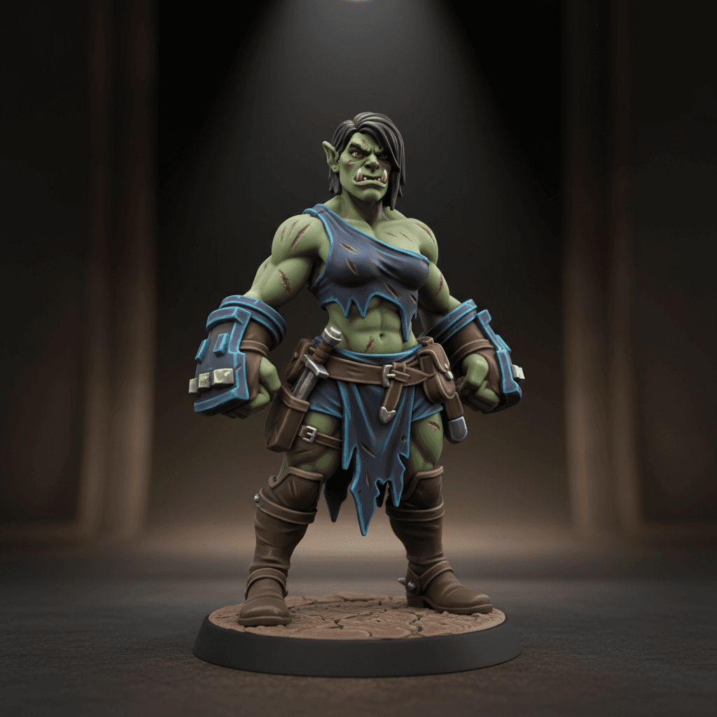 Yagra du Monteforte Half Orc green skin brawler
