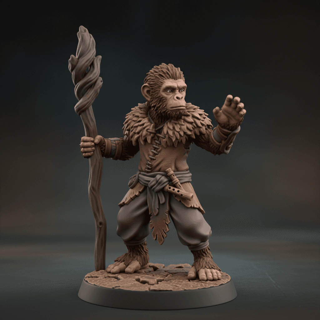 Beach Apefolk/hadozee brown furred hide, no exposed skin Druid