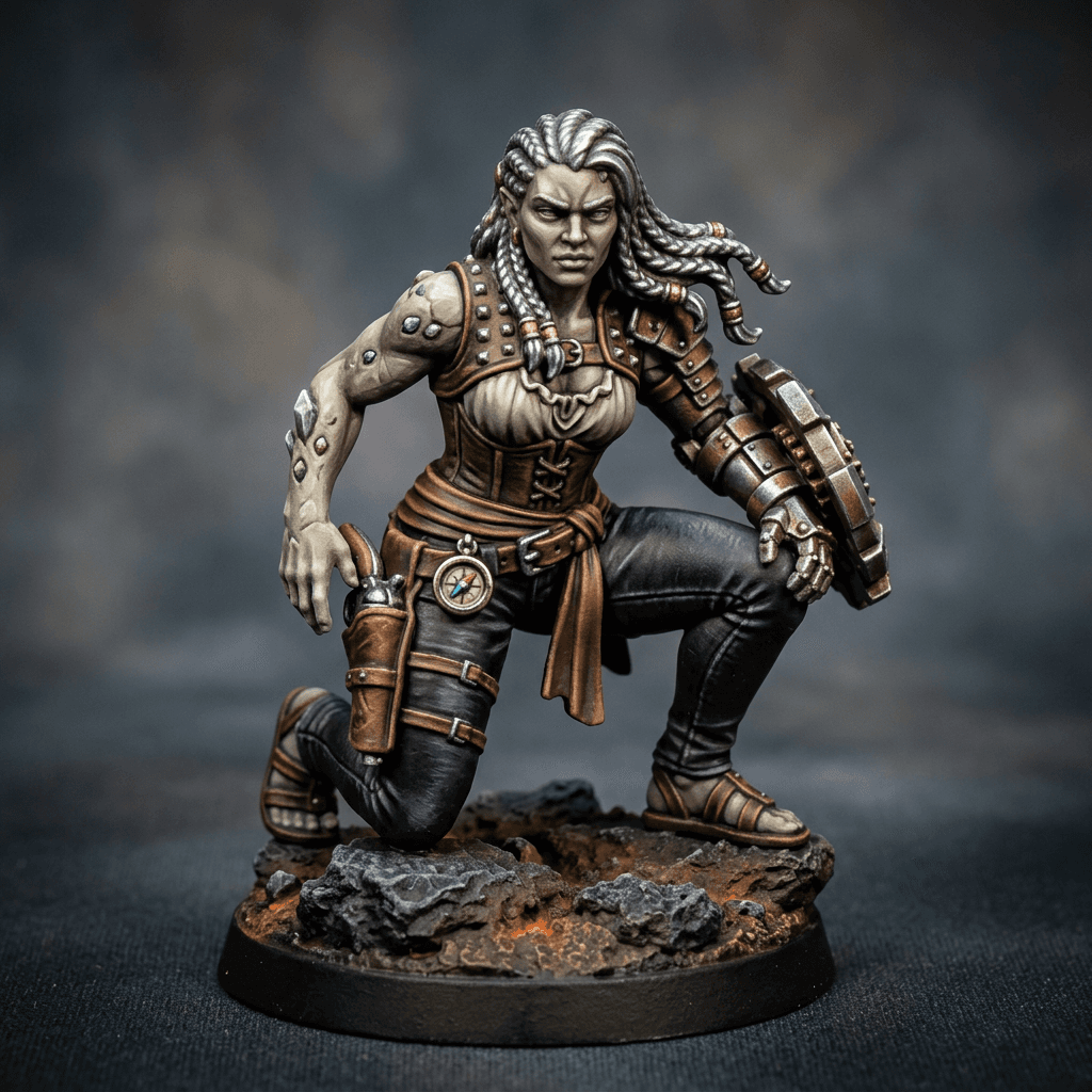 Kira Veylora Earth genasi skin of stone Artificer