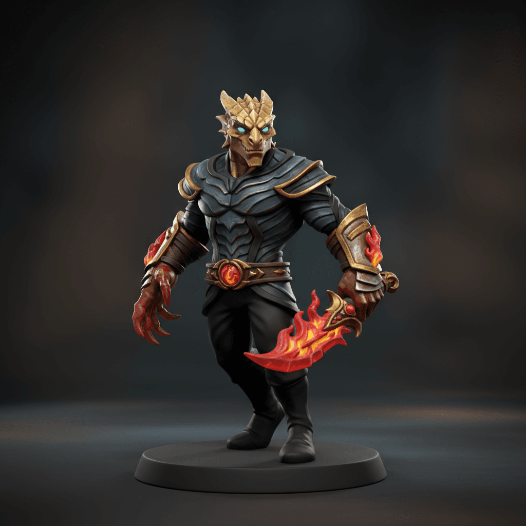 Braxis Ryujin Pendragxis Dragonborn-half Dragon Sorcerer