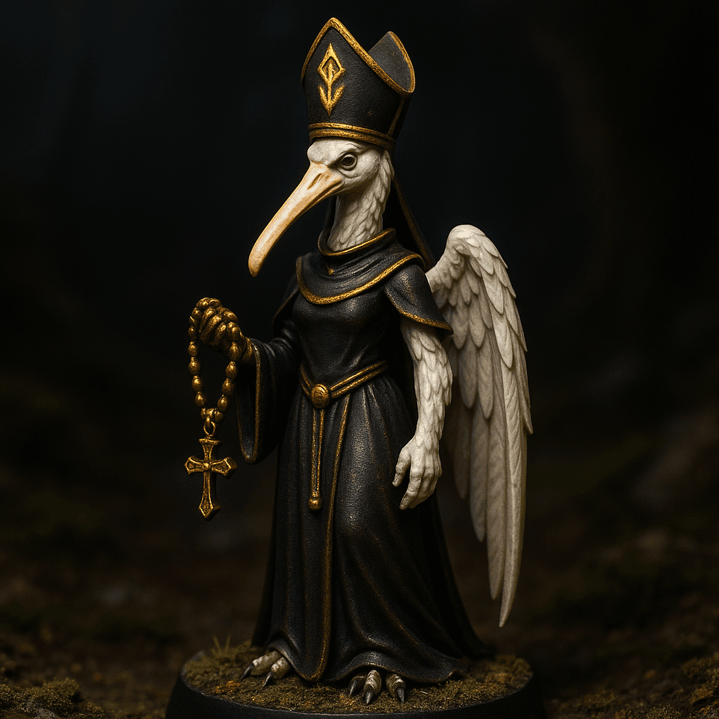 Female Avian priestess Avian-spoonbill Priestess