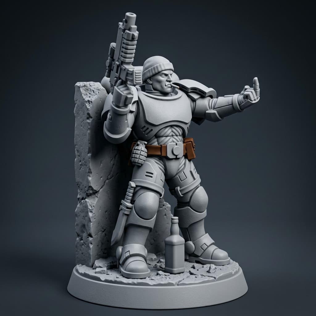 Dirtybird White Space marine in Phobos armor (warhammer 40K) Infiltrator
