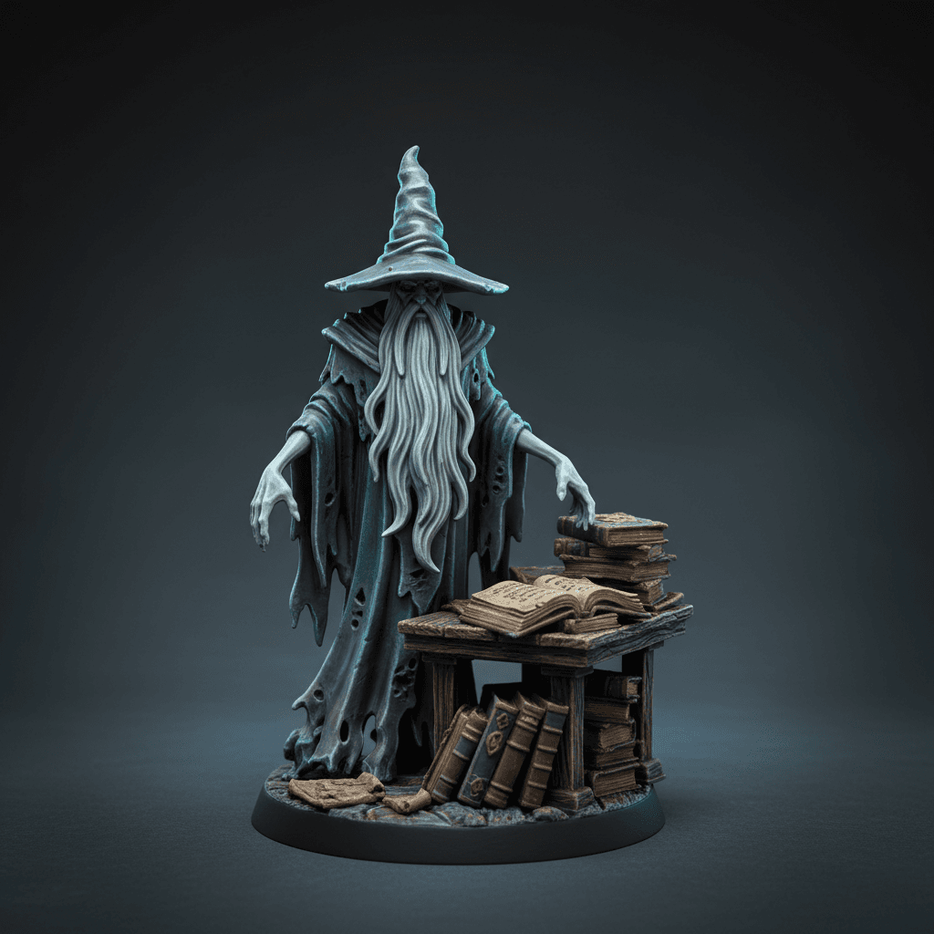 Aryndor long bearded human ghost wizard