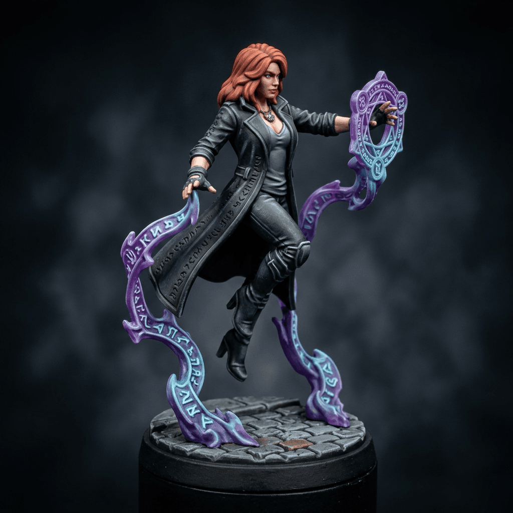 Hexica red haired Human superhero sorceress