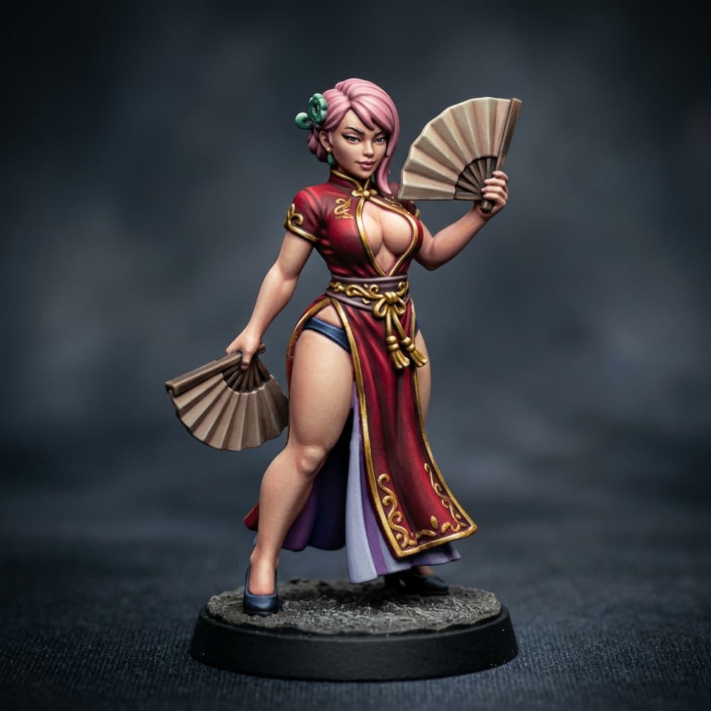 Fan Dancer Human Asian Fan Dancer