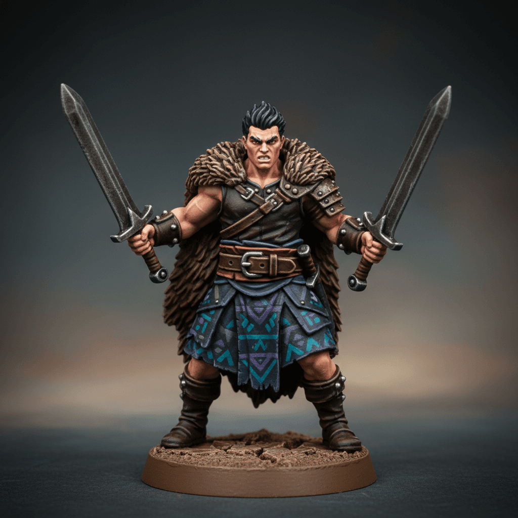 Luca Human(young face), spiky black hair, no beard,dark eyes Barbarian