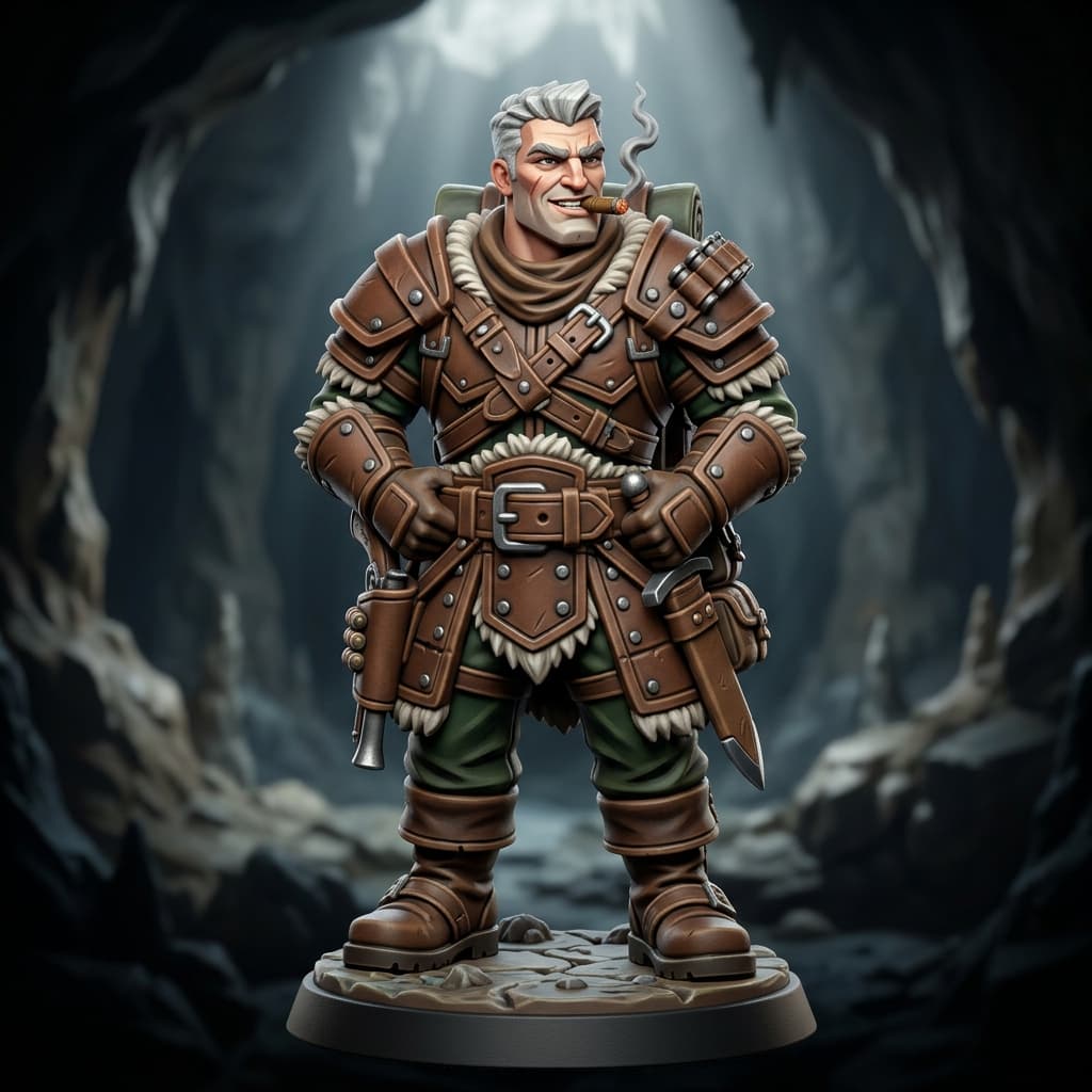 Commander Tiberius "The man" Rourke Human (tall, large, grey+white short hair, long square face) Ranger (army scout)